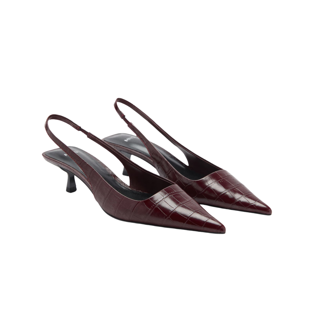 Crocodrile kittenheel shoes Nina Takesh